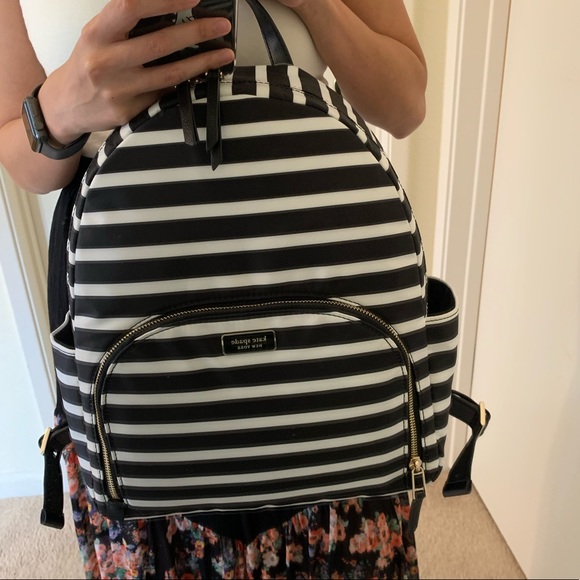 KATE SPADE LARGE BACKPACK DAWN SAILING STRIPE - Picture 2 of 8